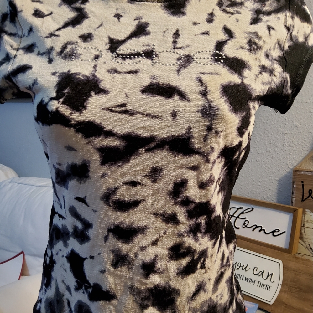 Vintage Small BEBE Top with rhinestone lettering